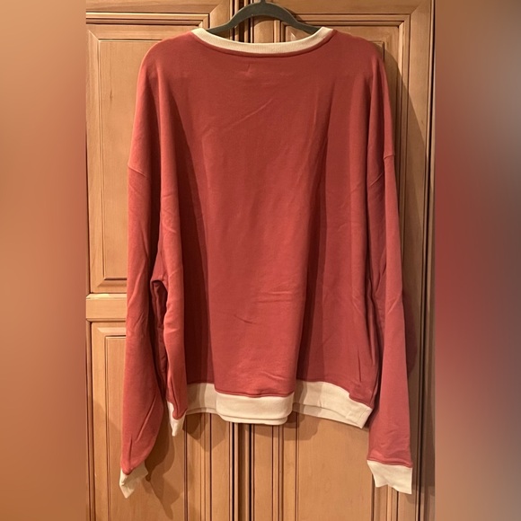 NWOT Free People Classic Crew Colorblock Sweatshirt - Picture 9 of 14